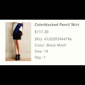 Anthropologie skirt brand new never worn